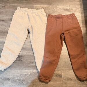 TNA sweatpants Cream and Brown